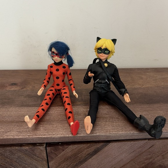Lot 2‎ Miraculous Ladybug Cat Noir Doll Action Figures Bundle Set Toys Figurines - Picture 3 of 8